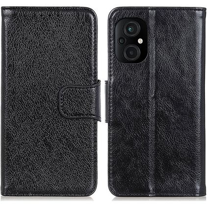 Mobigear Classy POCO M5 Hülle Klapphülle Geldbörse - Schwarz