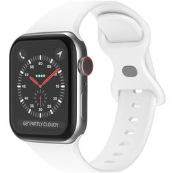 Mobigear Sport Dual Silikon Apple Watch Armband Drückerschließe - 42/41/40/38 mm - Weiß