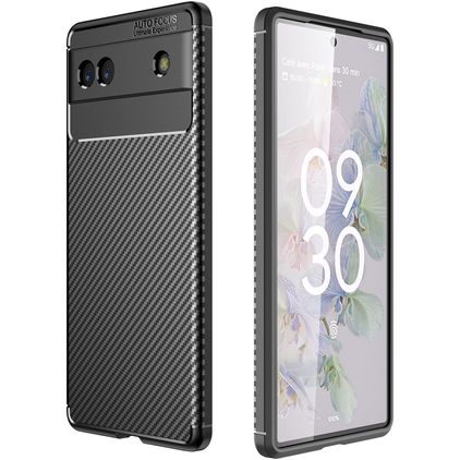 Mobigear Racing Google Pixel 6a Hülle Flexibles TPU Backcover - Schwarz