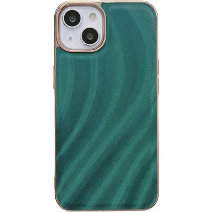 Mobigear Wavy iPhone 14 Plus Hülle Hardcase Backcover - Grün