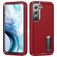 Mobigear Rugged Stand Samsung Galaxy S23 Hülle Hardcase Backcover Stoßfest mit Ständer - Rot