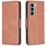 Mobigear Excellent Motorola Moto G200 5G Hülle Klapphülle Geldbörse - Braun