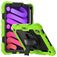 Mobigear SureGrip Xtreme iPad Mini 6 (2021) Hülle Kunststoff,Silikon Backcover + Stifthalter + Schulterträger + Ständer - Schwarz / Grün