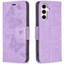 Mobigear Butterfly Samsung Galaxy S23 FE Hülle Klapphülle Geldbörse - Lila