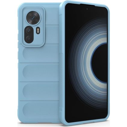 Mobigear Bumpy Xiaomi 12T Hülle Flexibles TPU Backcover - Blau