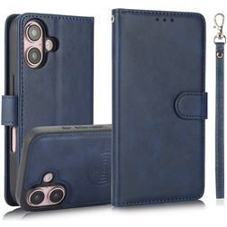 Mobigear Wallet iPhone 16 Hülle Abnehmbare 2in1 Klapphülle Geldbörse - Blau