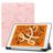 Mobigear Tri-Fold Marble iPad Air 3 (2019) Hülle Klapphülle + Stifthalter - Pink