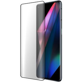 Mobiparts Curved OPPO Find X3 Pro Panzerglas Gehärtetes Glas Displayschutz - Hüllenfreundlich - Schwarz