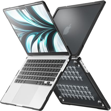 Mobigear Shockproof Pro MacBook Air 13 Zoll (2022-2026) Hardcase Hülle MacBook Case - Schwarz - Model A2681 / A3113 / A3240 / A3449