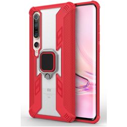 Mobigear Armor Ring Xiaomi Mi 10 Pro Hülle Hardcase Backcover Stoßfest mit Ringhalter - Rot