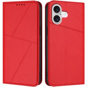 Mobigear Frosted Flip iPhone 17 Hülle Klapphülle Geldbörse - Rot