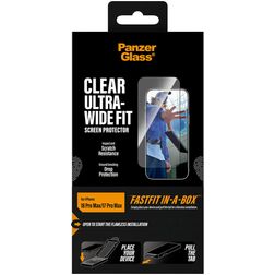 PanzerGlass Ultra-Wide Fit FASTFIT iPhone 17 Pro Max Panzerglas Displayschutz - Hüllenfreundlich + Montagerahmen