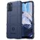 Mobigear Rugged Shield Motorola Moto E22 Hülle Flexibles TPU Backcover Stoßfest - Blau