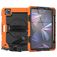 Mobigear SureGrip Xtreme iPad Air 11 Zoll (2024) Hülle Kunststoff,Silikon Backcover + Stifthalter + Schulterträger + Ständer - Orange