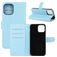 Mobigear Classic iPhone 12 Hülle Klapphülle Geldbörse - Blau