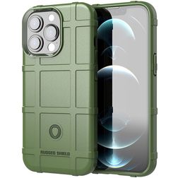 Mobigear Rugged Shield iPhone 13 Pro Max Hülle Flexibles TPU Backcover Stoßfest - Grün