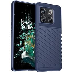 Mobigear Groove OnePlus 10T Hülle Flexibles TPU Backcover - Blau