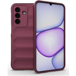 Mobigear Bumpy Samsung Galaxy A27 Hülle Flexibles TPU Backcover - Wine Red