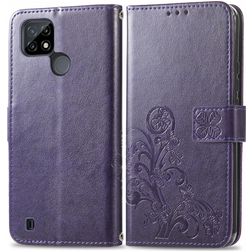 Mobigear Wallet Book Case Flower Rose Gold Realme 6