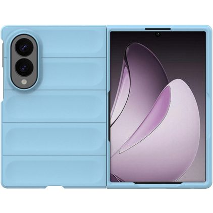 Mobigear Bumpy Samsung Galaxy Z Fold 8 Hülle Flexibles TPU Backcover - Blau