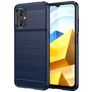 Mobigear Brushed Slim POCO M5 Hülle Flexibles TPU Backcover - Marineblau
