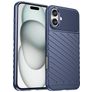 Mobigear Groove iPhone 16 Plus Hülle Flexibles TPU Backcover - Blau