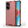 Mobigear Honeycomb OPPO A98 Hülle Hardcase Backcover Stoßfest - Rot