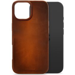 Mobilize Premium iPhone 17 MagSafe Hülle Echtes Leder Backcover - Burned Cognac