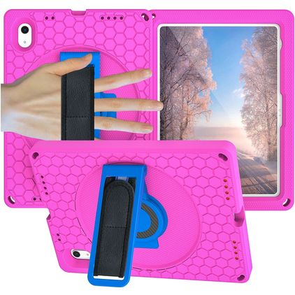 Mobigear Ruggedized iPad 11 (2025) Hülle EVA Schaum Backcover + Ständer - Pink