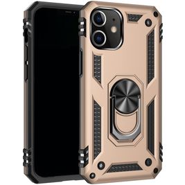Mobigear Armor Ring iPhone 12 Pro Hülle Hardcase Backcover Stoßfest mit Ringhalter - Gold
