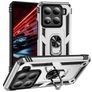 Mobigear Armor ring Xiaomi 15 Hülle Hardcase Backcover Stoßfest mit Ringhalter - Silber