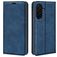Mobigear Retro Slim Samsung Galaxy A27 Hülle Klapphülle Geldbörse - Blau