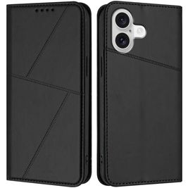 Mobigear Frosted Flip iPhone 17 Hülle Klapphülle Geldbörse - Schwarz