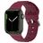 Mobigear Bumpy Silikon Apple Watch Armband Dornschließe - 49/46/45/44 mm - Weinrot