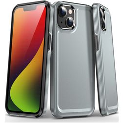 Mobigear Slim Armor iPhone 15 Plus Hülle Hardcase Backcover Stoßfest - Grau