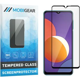 Mobigear Premium Samsung Galaxy M12 Panzerglas Gehärtetes Glas Displayschutz - Hüllenfreundlich - Schwarz