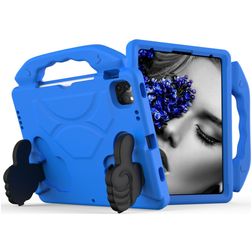 Mobigear Thumbs Up iPad Air 5 (2022) Tablet Hülle für Kinder mit Tragegriff - Blau