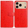 Mobigear Flowers iPhone 17 Pro Hülle Klapphülle Geldbörse - Rot