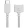 Mobigear Nylon Braided USB-C auf Apple MagSafe 3 Kabel 2 Meter - Weiß
