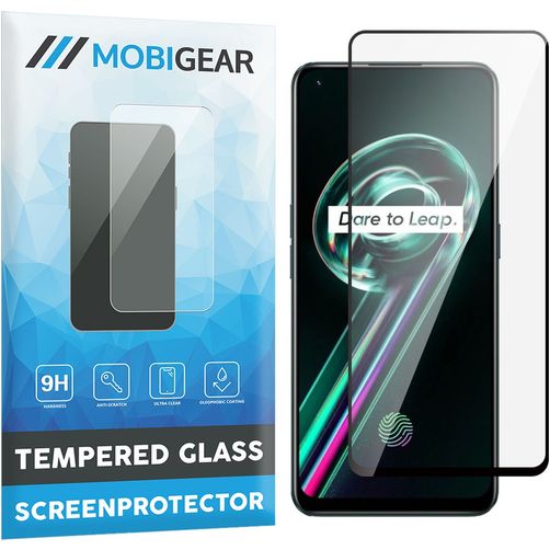 Mobigear Premium Realme 9 Pro Plus Panzerglas Displayschutz - Hüllenfreundlich - Schwarz