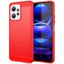 Mobigear Brushed Xiaomi Redmi Note 12 Hülle Flexibles TPU Backcover - Rot