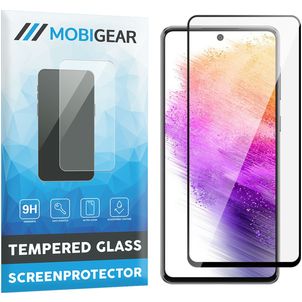 Mobigear Premium Samsung Galaxy A73 Panzerglas Gehärtetes Glas Displayschutz - Hüllenfreundlich - Schwarz