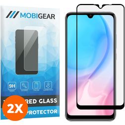 Mobigear Premium Xiaomi Redmi 9C Panzerglas Gehärtetes Glas Displayschutz - Hüllenfreundlich - Schwarz (2er Pack)
