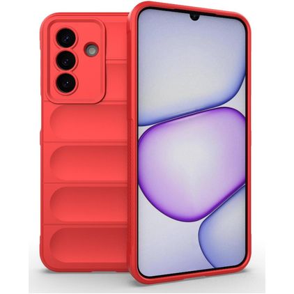 Mobigear Bumpy Samsung Galaxy A27 Hülle Flexibles TPU Backcover - Rot