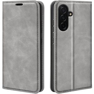 Mobigear Retro Slim Samsung Galaxy A27 Hülle Klapphülle Geldbörse - Grau