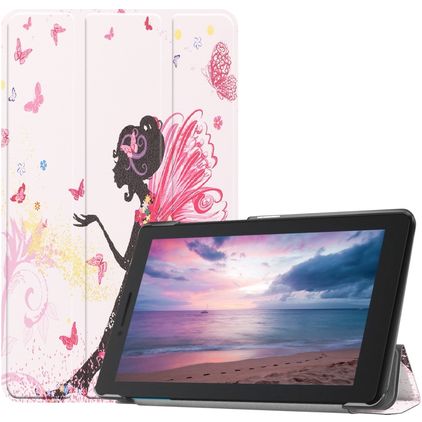Mobigear Tri-Fold Lenovo Tab E8 Hülle Klapphülle - Schmetterlings-Fee