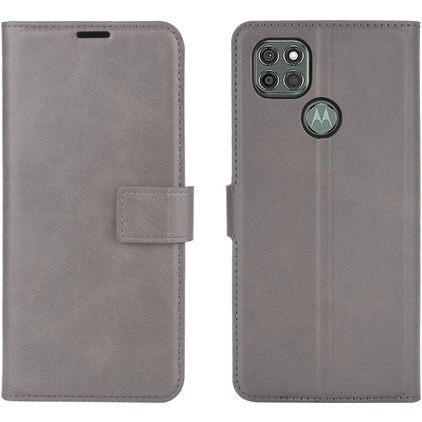 Mobigear Wallet Motorola Moto G9 Power Hülle Klapphülle Geldbörse - Grau