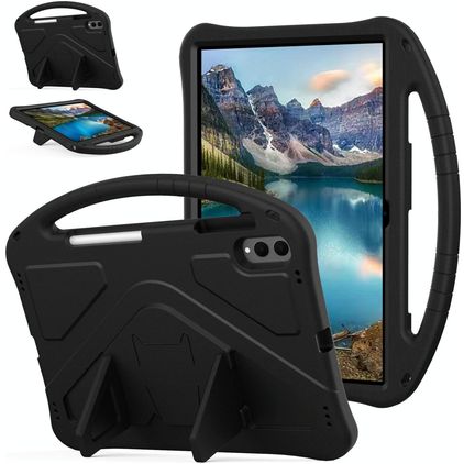 Mobigear AeroArmor Samsung Galaxy Tab S11 Ultra Hülle EVA Schaum Backcover + Stifthalter + Ständer - Schwarz