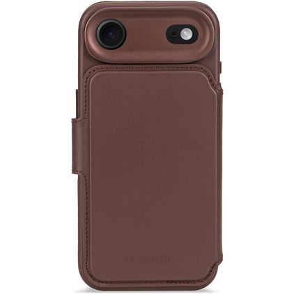 Decoded Detachable Wallet iPhone Air MagSafe Hülle Echtes Leder Abnehmbare 2in1 Klapphülle Geldbörse - Chocolate Brown
