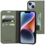 Mobiparts Classic Wallet iPhone 14 Hülle Klapphülle Geldbörse - Stone Green
